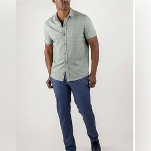 NWT: Tailor Vintage chinois Green leaves XL button up